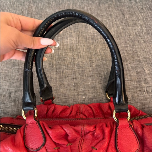 Vintage Valentino Garavani Pleated Leather Bag - Picture 4 of 8